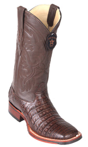 Los Altos Boots Caiman Belly Wide Square Toe Boots For Men
