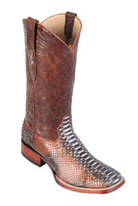 Los Altos Men's Python Wide Square Toe Cowboy Boots