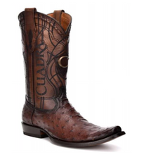 Load image into Gallery viewer, Cuadra Full Quill Ostrich Semi Square Toe Boot For Men

